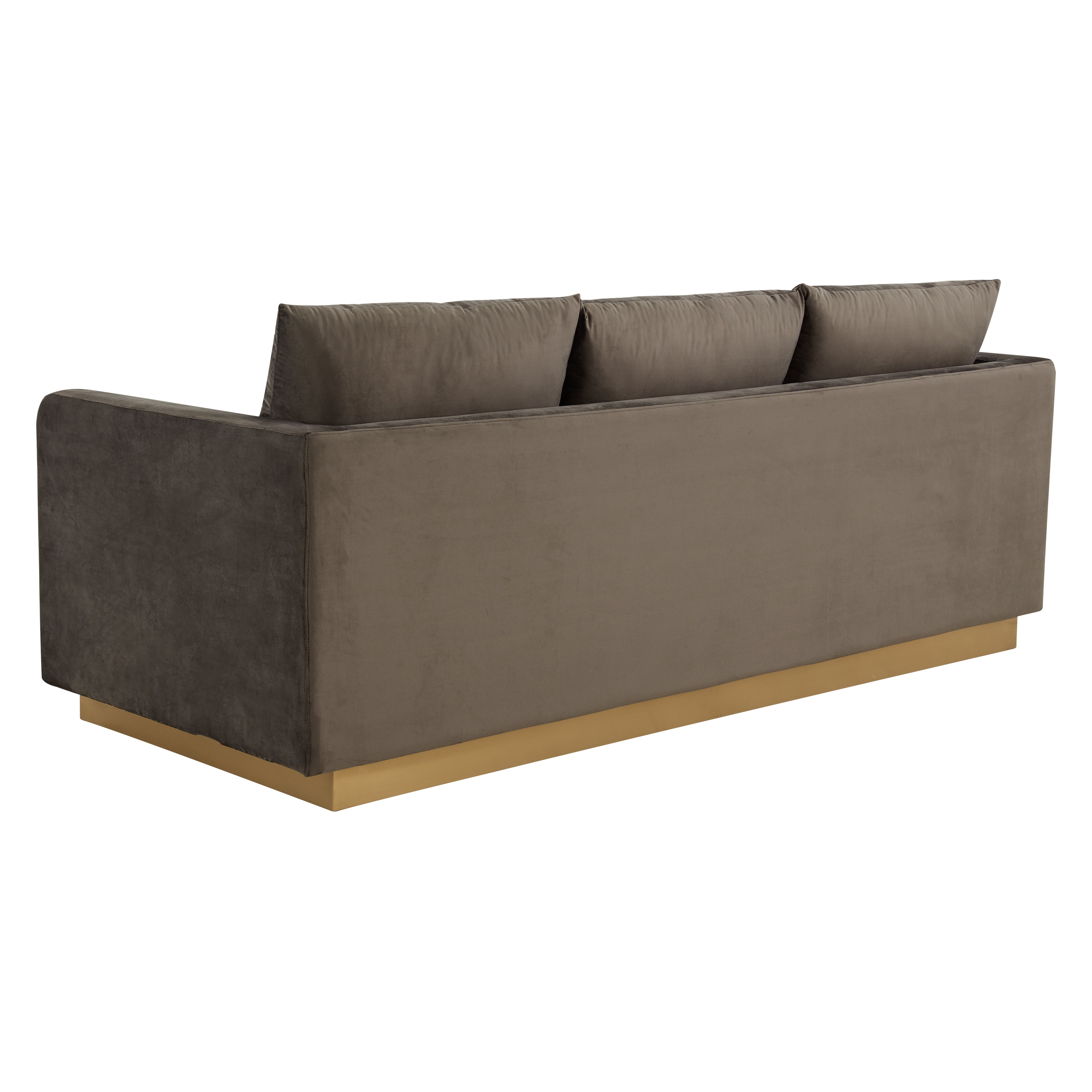 Elvira Mid-Century Velvet Sofa - Gold Frame