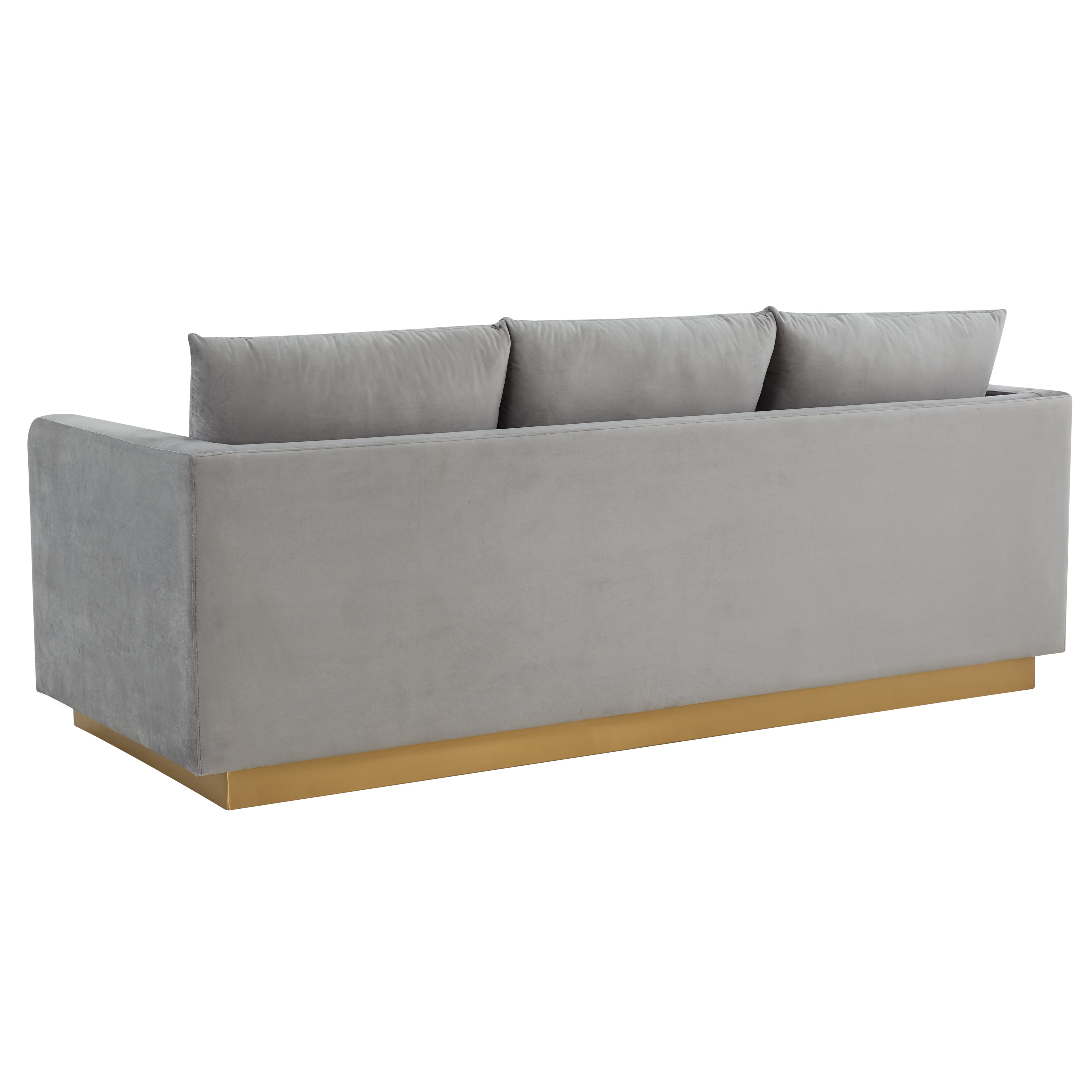 Elvira Mid-Century Velvet Sofa - Gold Frame