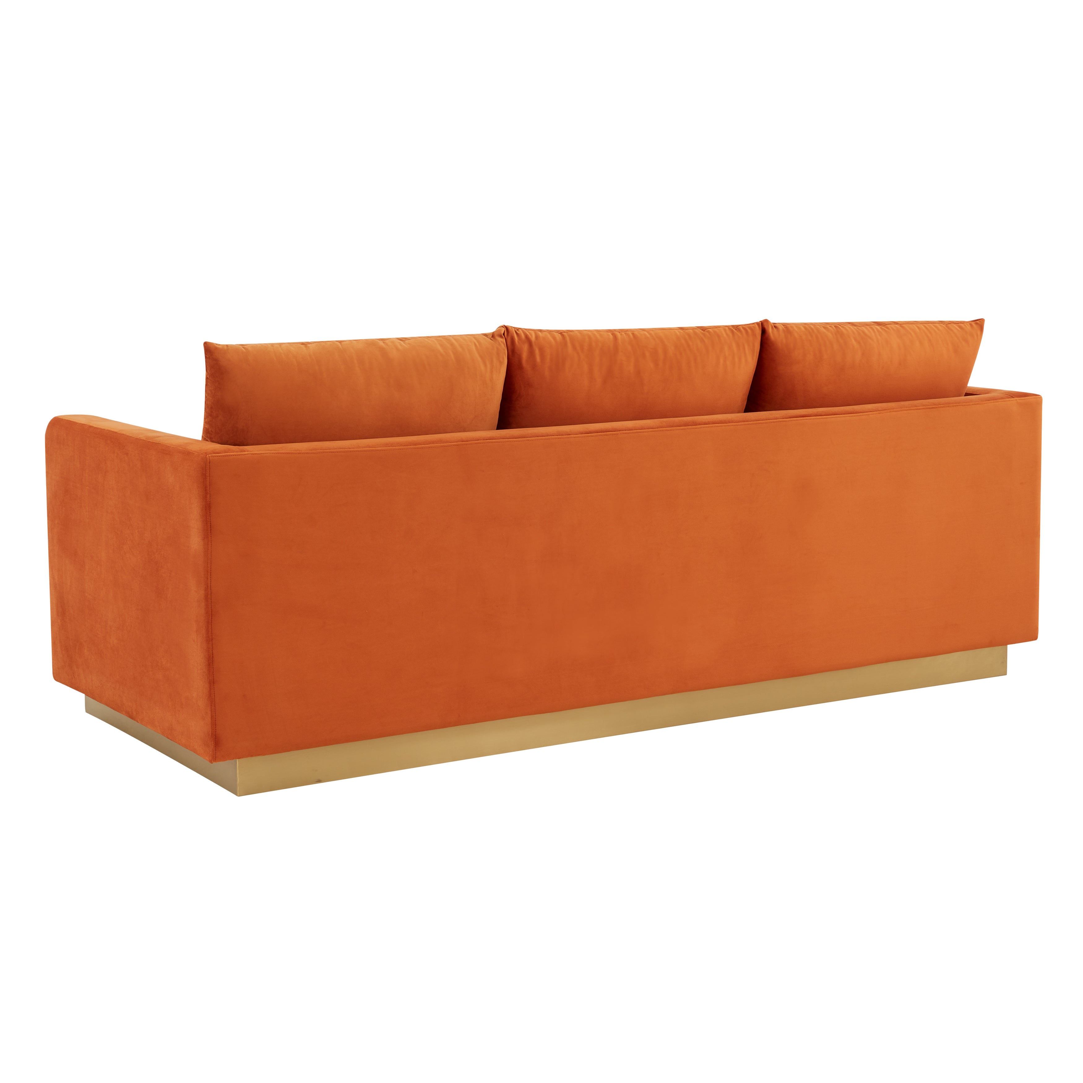 Elvira Mid-Century Velvet Sofa - Gold Frame