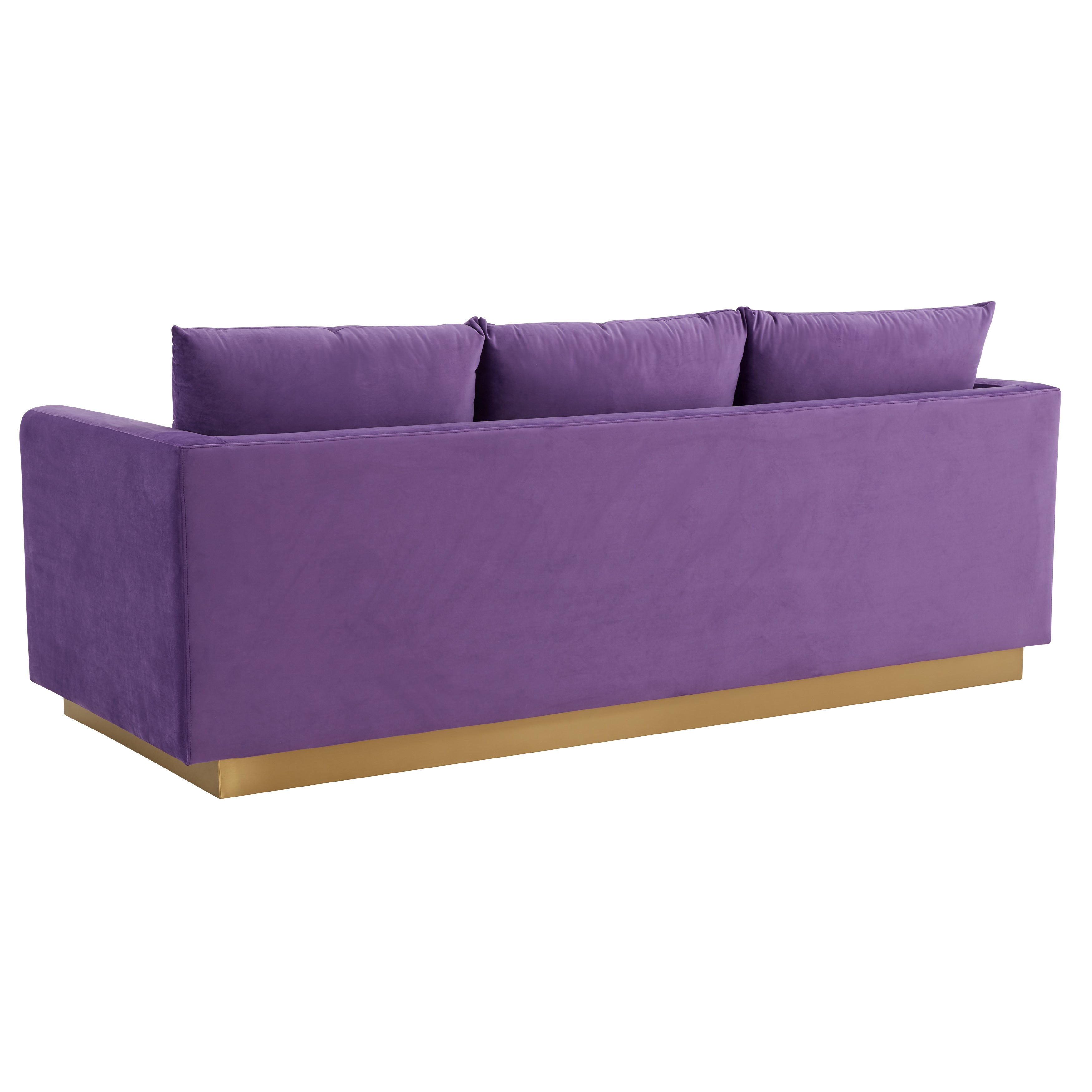 Elvira Mid-Century Velvet Sofa - Gold Frame