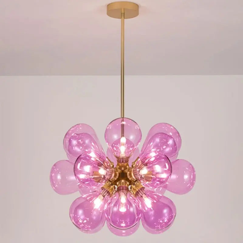 Nadine Pink Bubble Chandelier