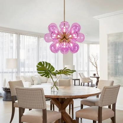 Nadine Pink Bubble Chandelier