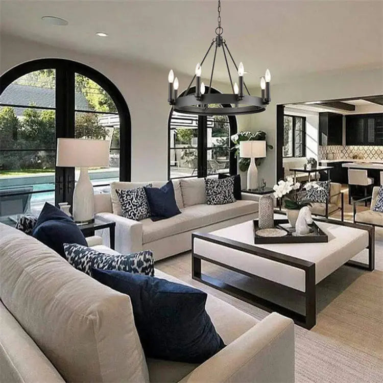 Neva Round Rustic Chandelier