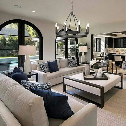 Neva Round Rustic Chandelier