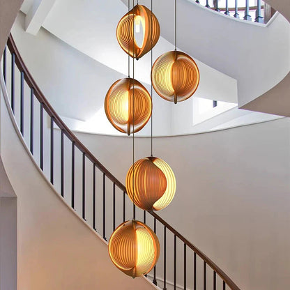 Nia Wood Staircase Chandelier
