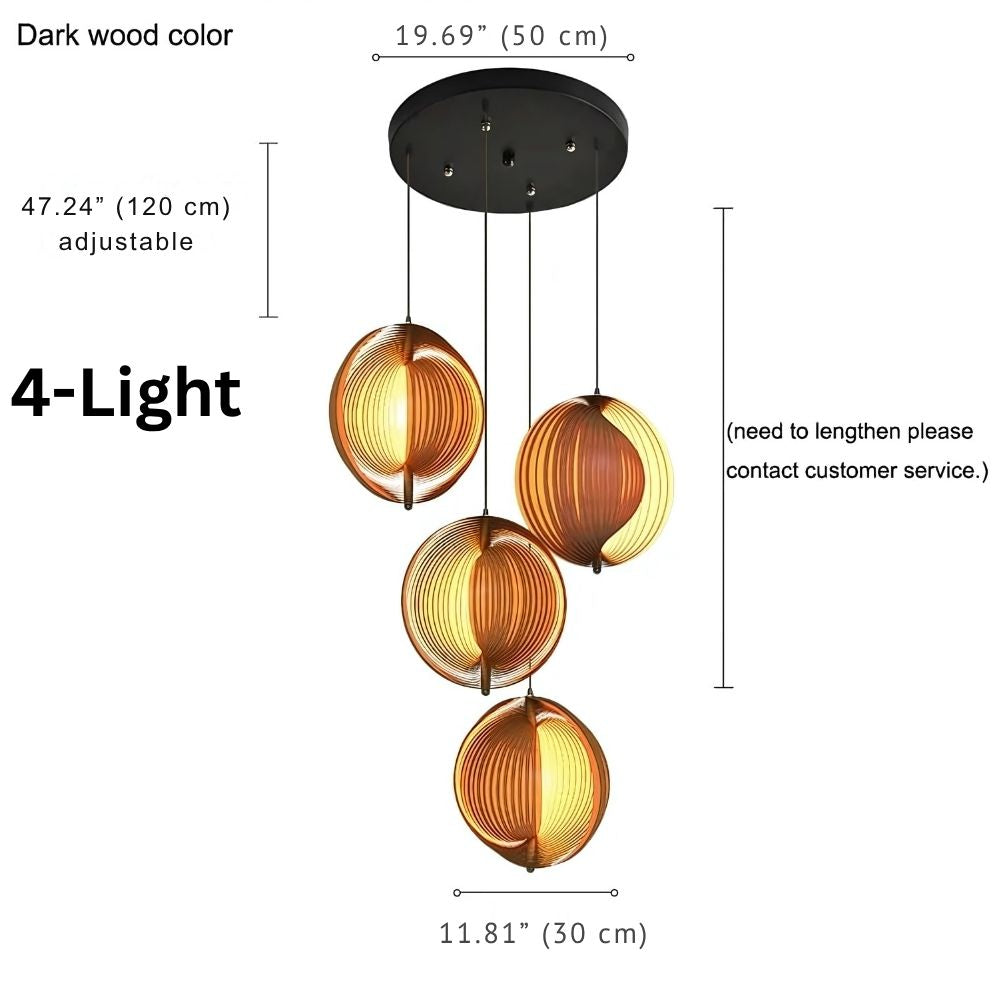 Nia Wood Staircase Chandelier