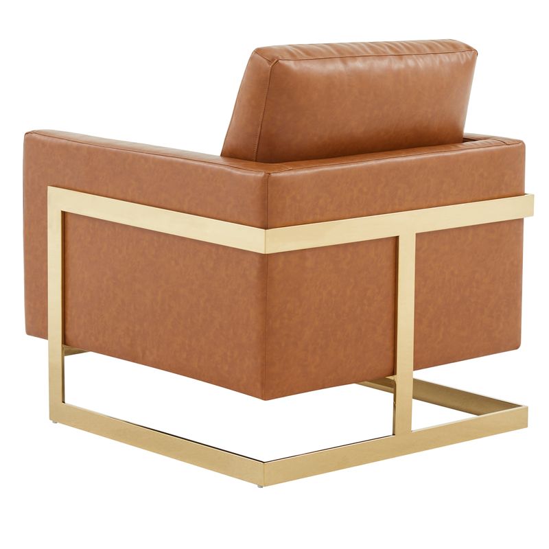 Elton Leather Accent Armchair