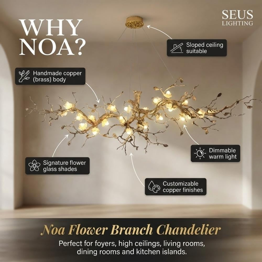 Noa Flower Branch Chandelier