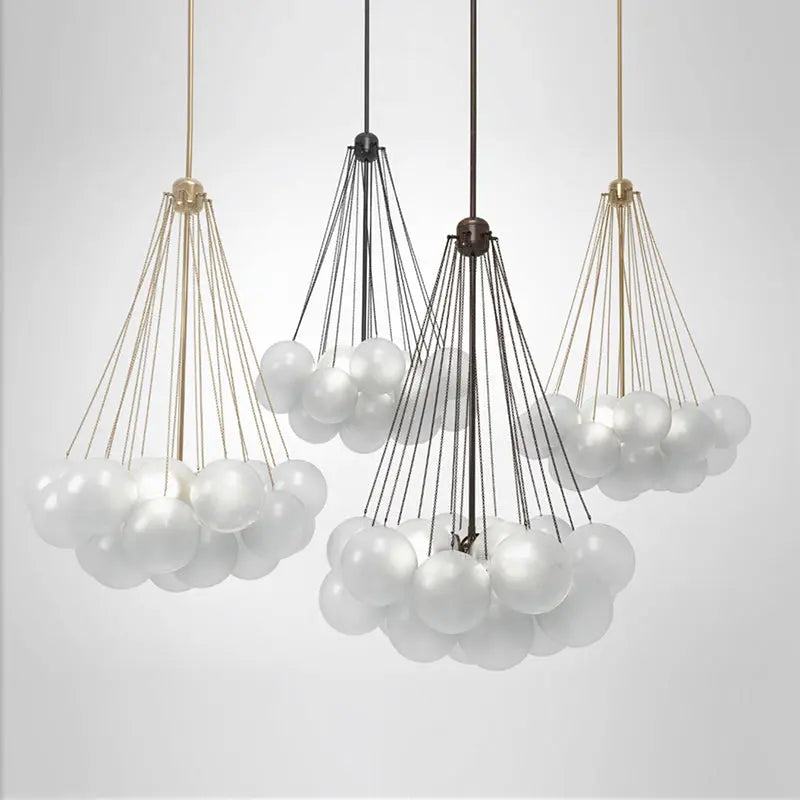 Nora White Bubble Cluster Chandelier
