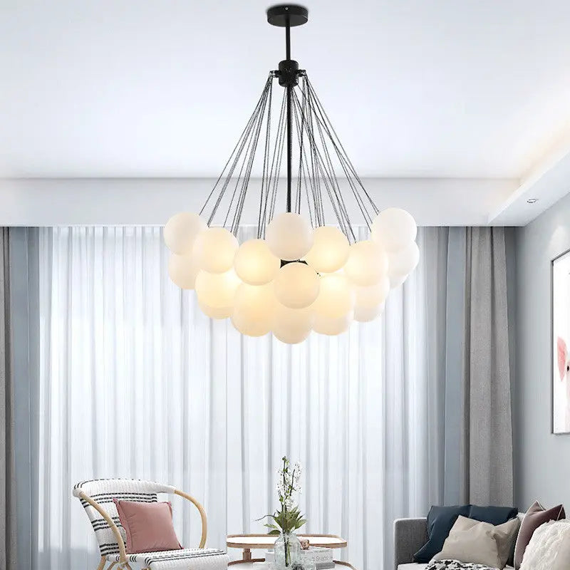 Nora White Bubble Cluster Chandelier