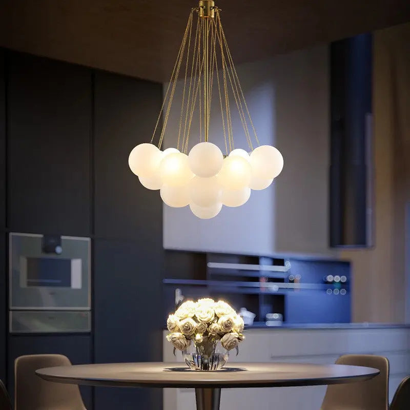 Nora White Bubble Cluster Chandelier