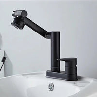 Rotatable Double-Hole Bathroom Sink Faucet