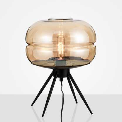 Modern Luxury Smoky Glass Bedside Table Lamp
