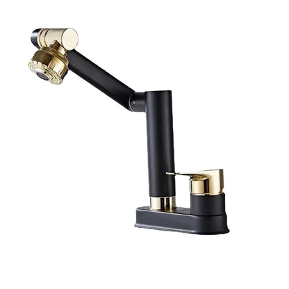 Rotatable Double-Hole Bathroom Sink Faucet