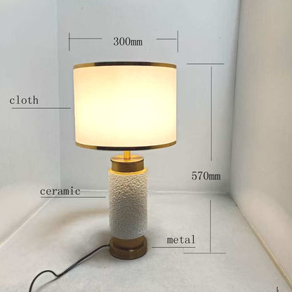 Contemporary Ceramic Bedside Study Table Lamp