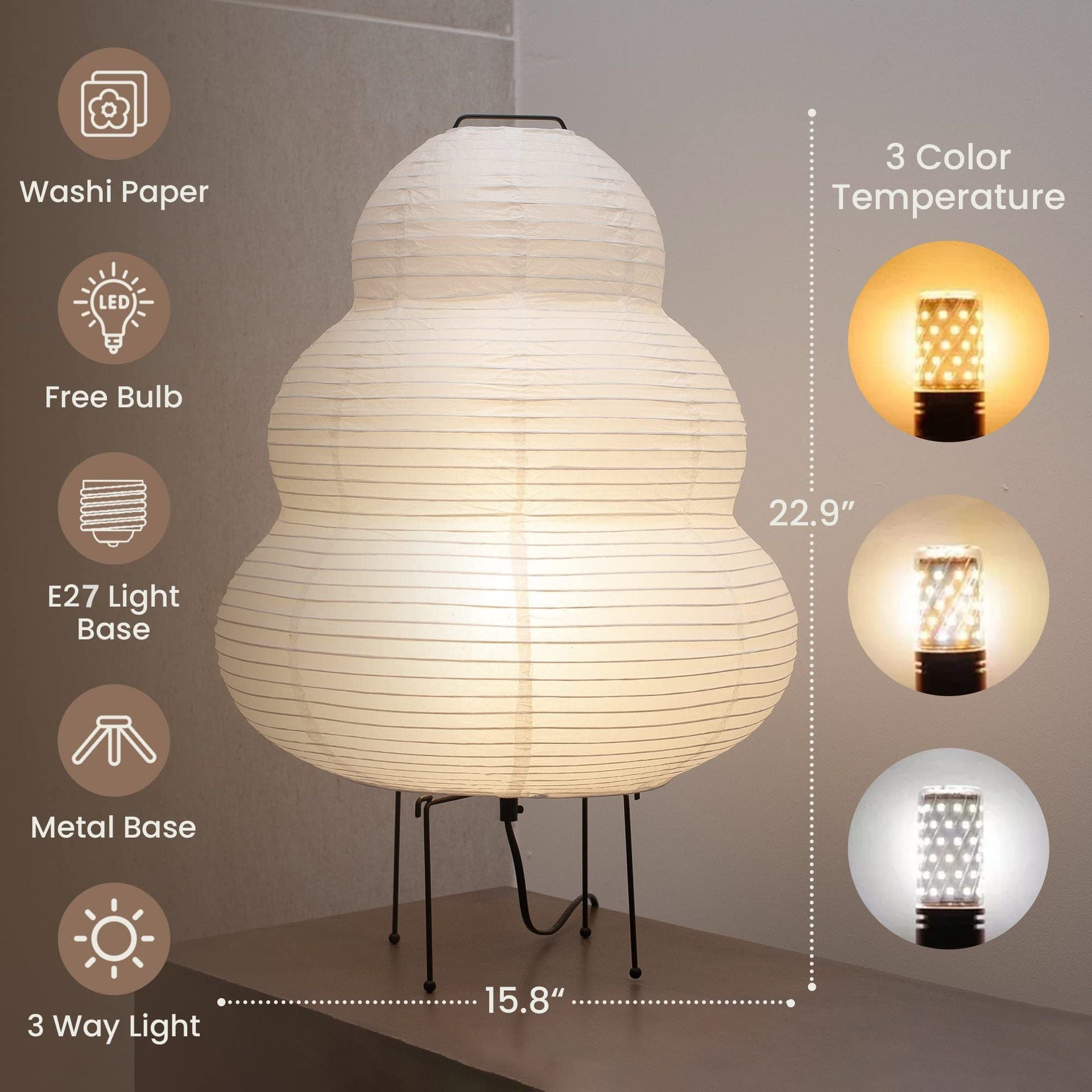 EMFURN Akari Japanese Floor Lamp