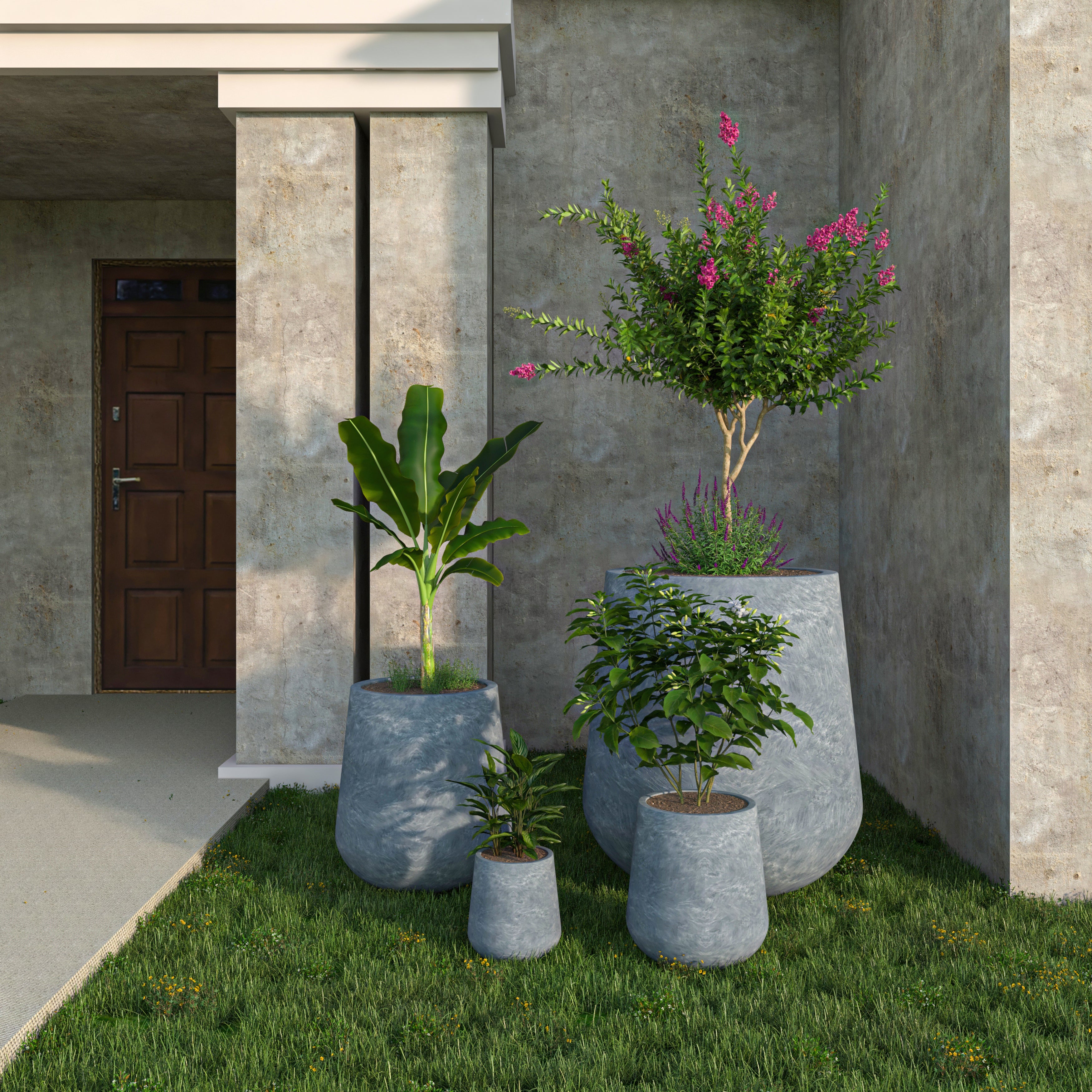 Orchid Planter Set Age Concrete