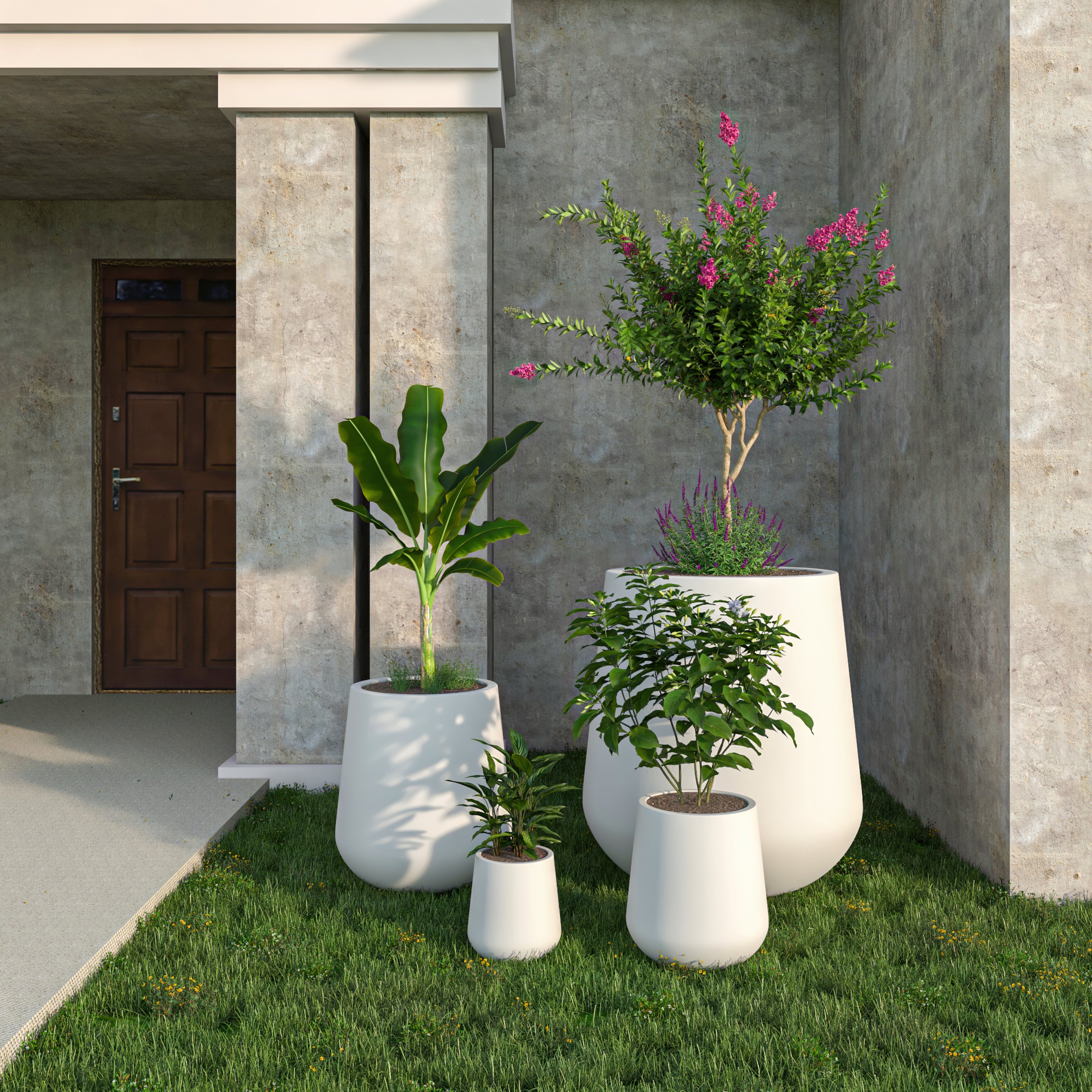 Orchid Planter Set Age Concrete