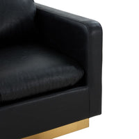 Elvira Leather Accent Armchair