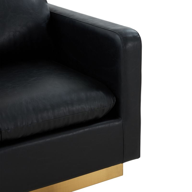 Elvira Leather Accent Armchair