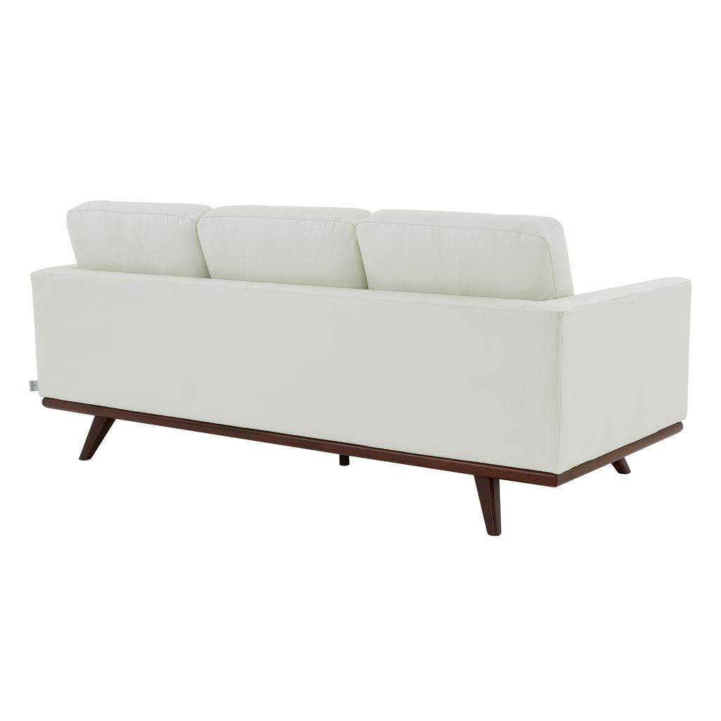 Edvin Leather Sofa - Birch Wood Base