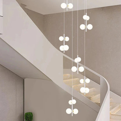 Opal Globe Staircase Pendant Light