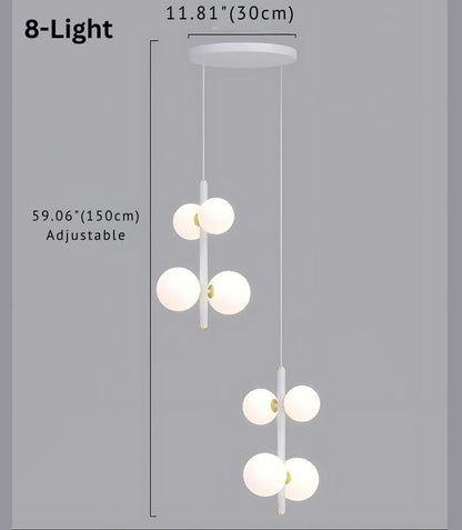 Opal Globe Staircase Pendant Light