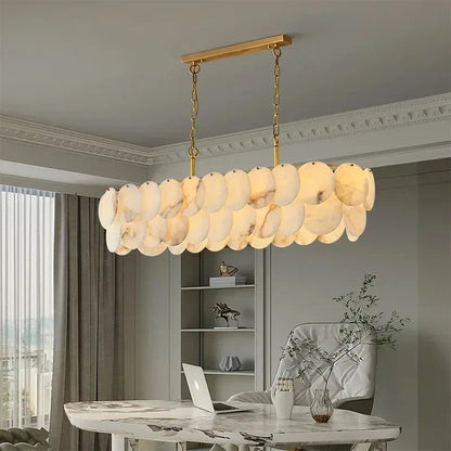Ovela Linear Alabaster Chandelier