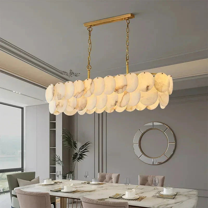 Ovela Linear Alabaster Chandelier