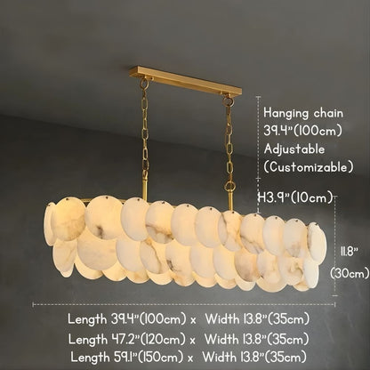 Ovela Linear Alabaster Chandelier