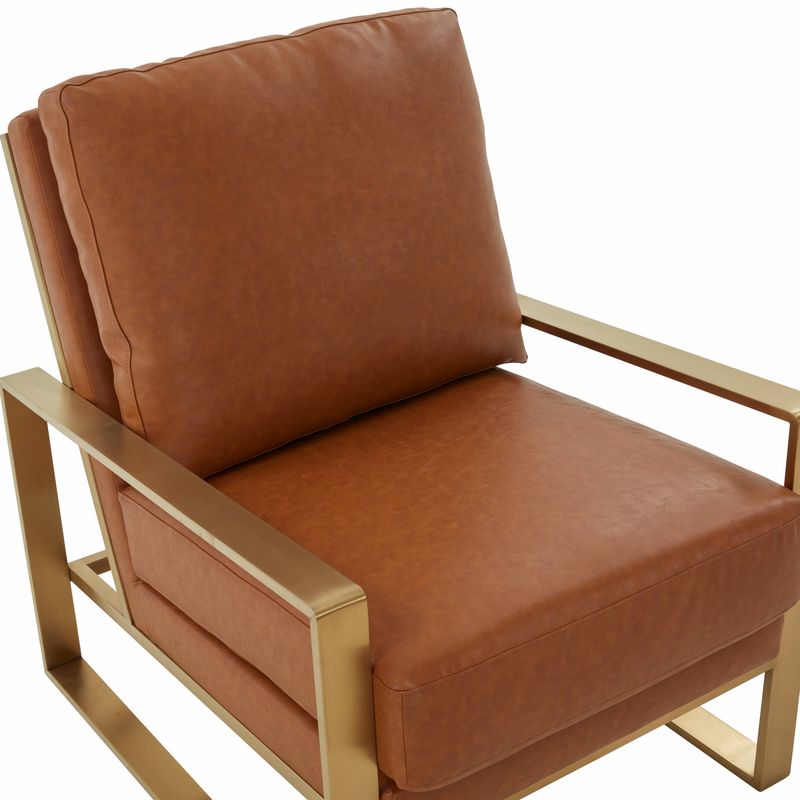Emil Leather Accent Armchair