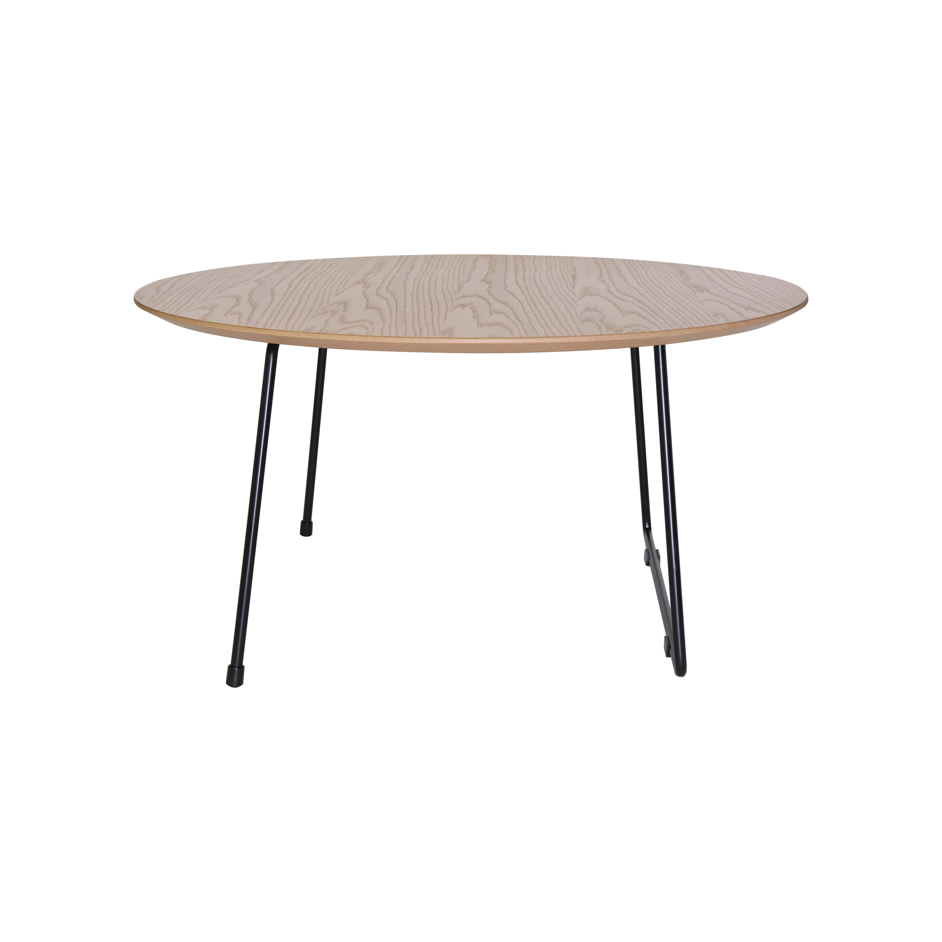 Preston Round Coffee Table with Wood Top