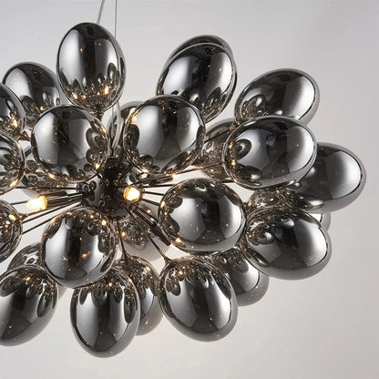 Pearl Black Glass Grape Chandelier - Pendant Light