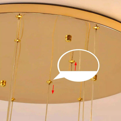 Pely Modern Crystal Stairway Chandelier