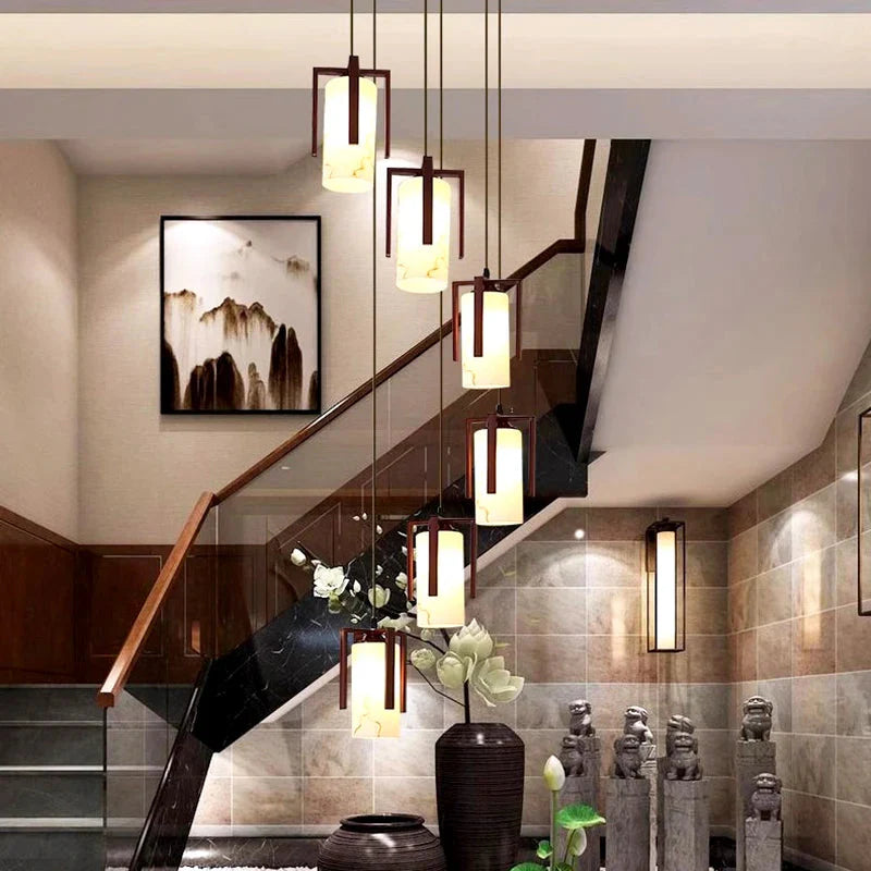 Polin Modern Marble Stair Chandelier
