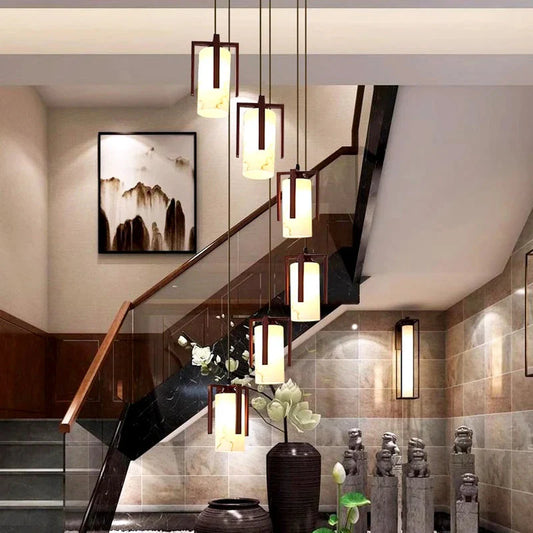 Polin Modern Marble Stair Chandelier