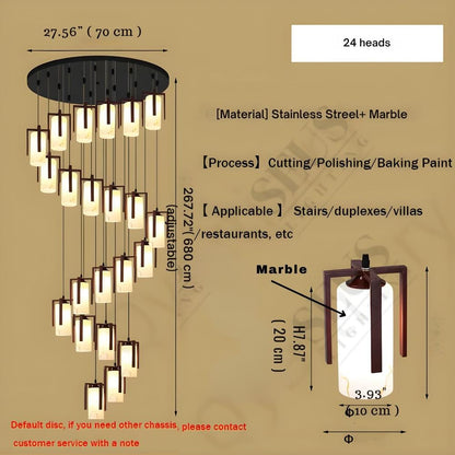 Polin Modern Marble Stair Chandelier