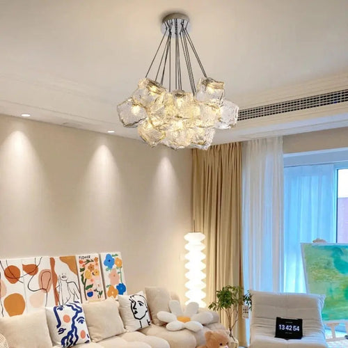 13 Light Post Modern Chrome Chandelier