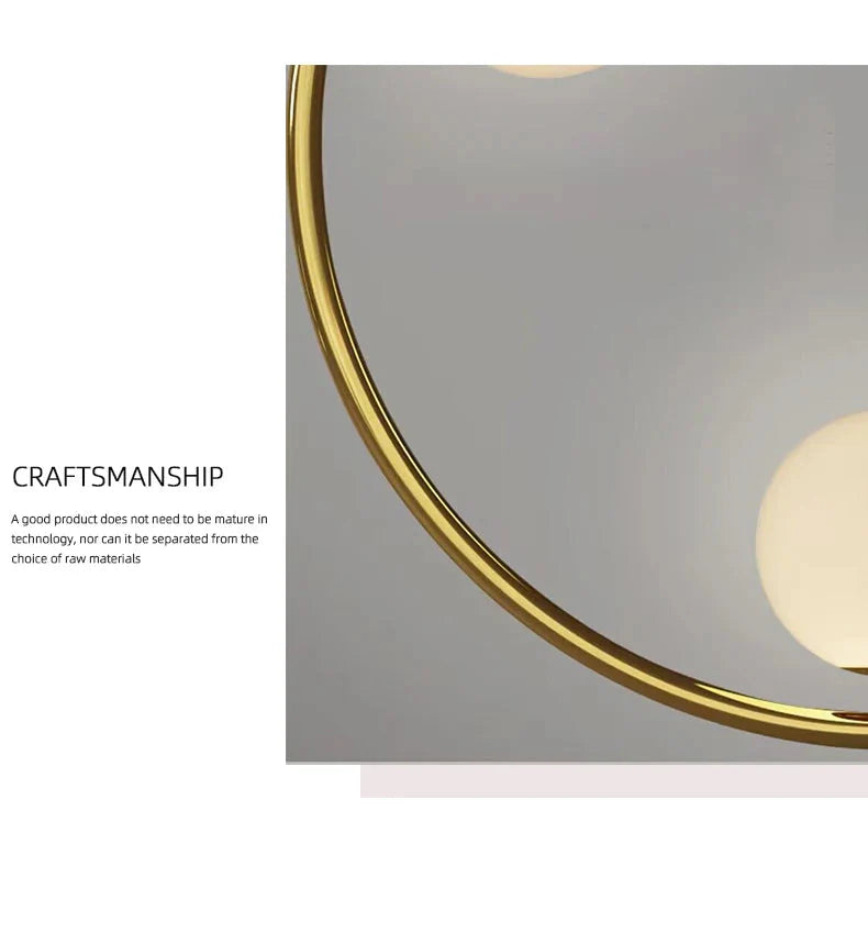 Postmodern Ring Pendant Light for Staircase