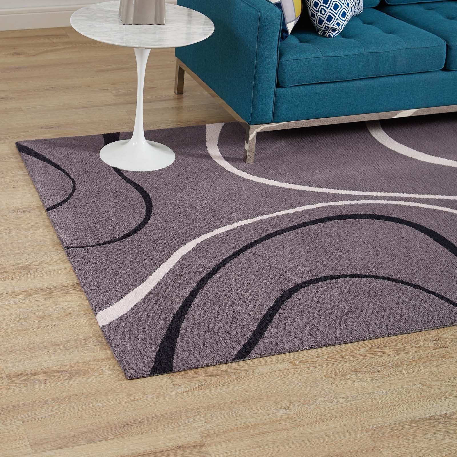 Therese Abstract Swirl 5x8 Area Rug