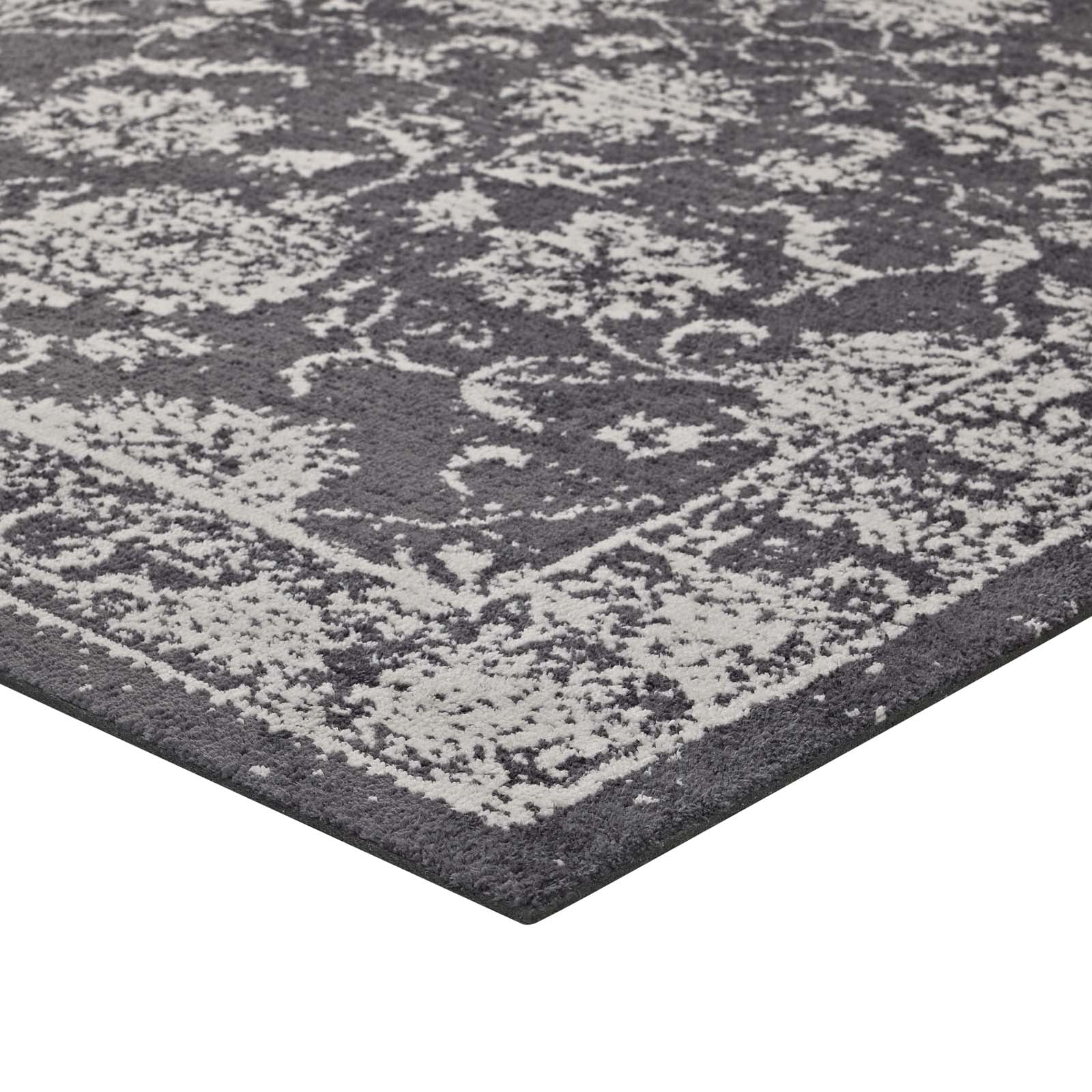 Kazia Distressed Floral Lattice 5x8 Area Rug