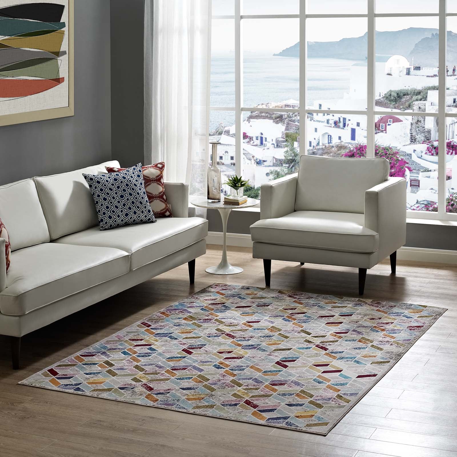 Laleh Geometric Mosaic 4x6 Area Rug