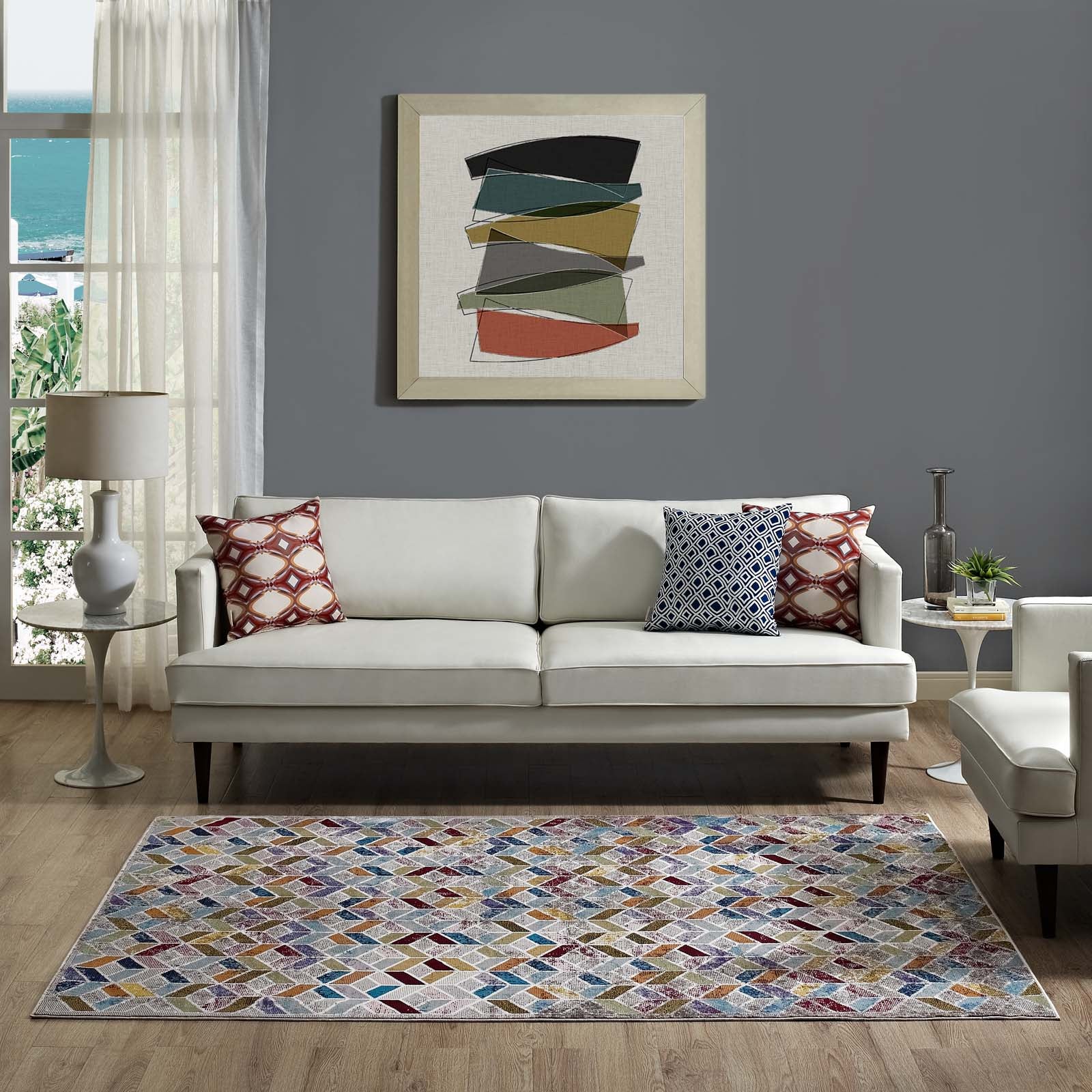 Laleh Geometric Mosaic 8x10 Area Rug