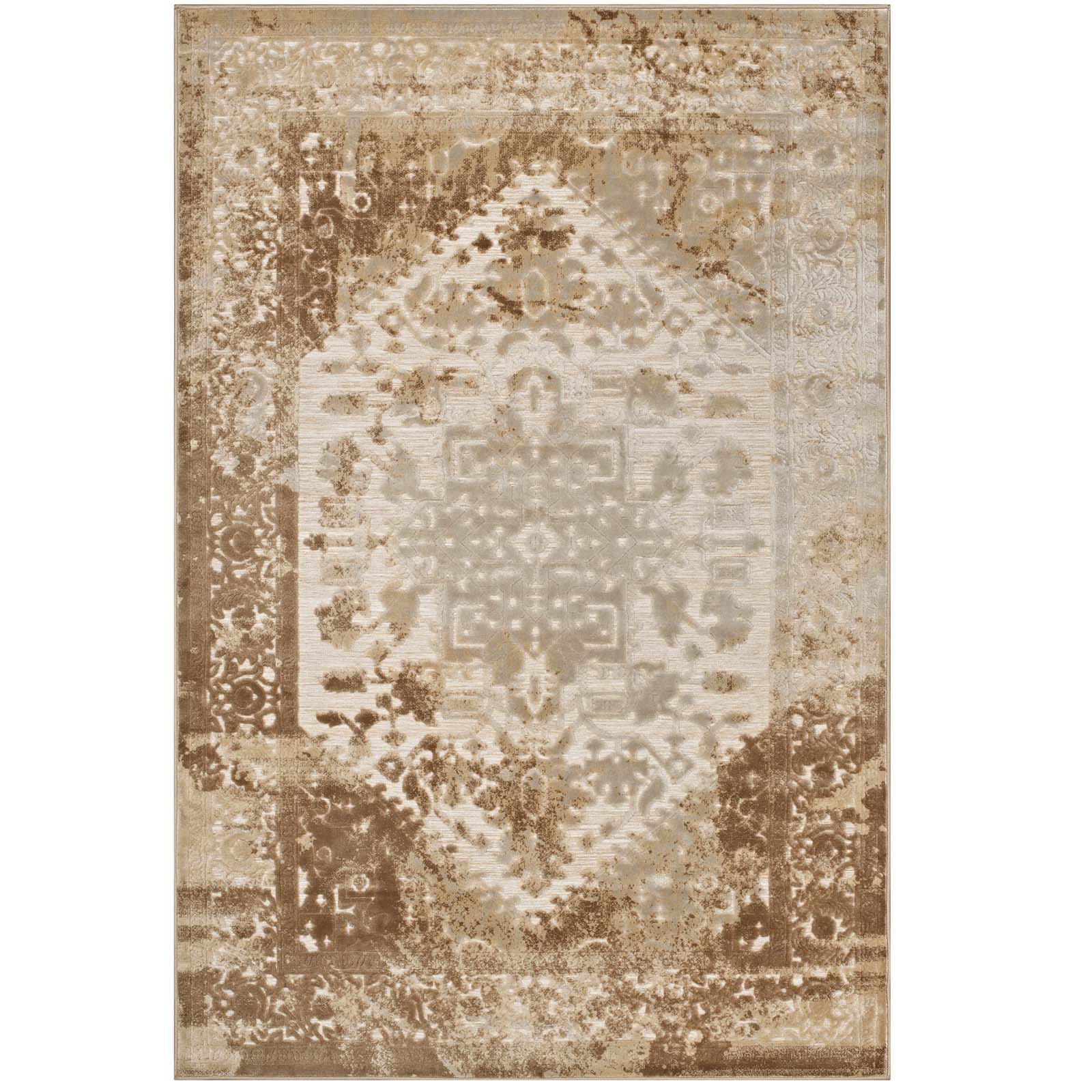 Rosina Distressed Vintage Medallion 5x8 Area Rug