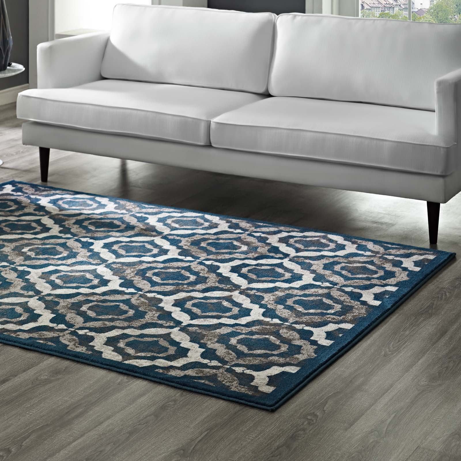 Kalinda Rustic Vintage Moroccan Trellis 5x8 Area Rug