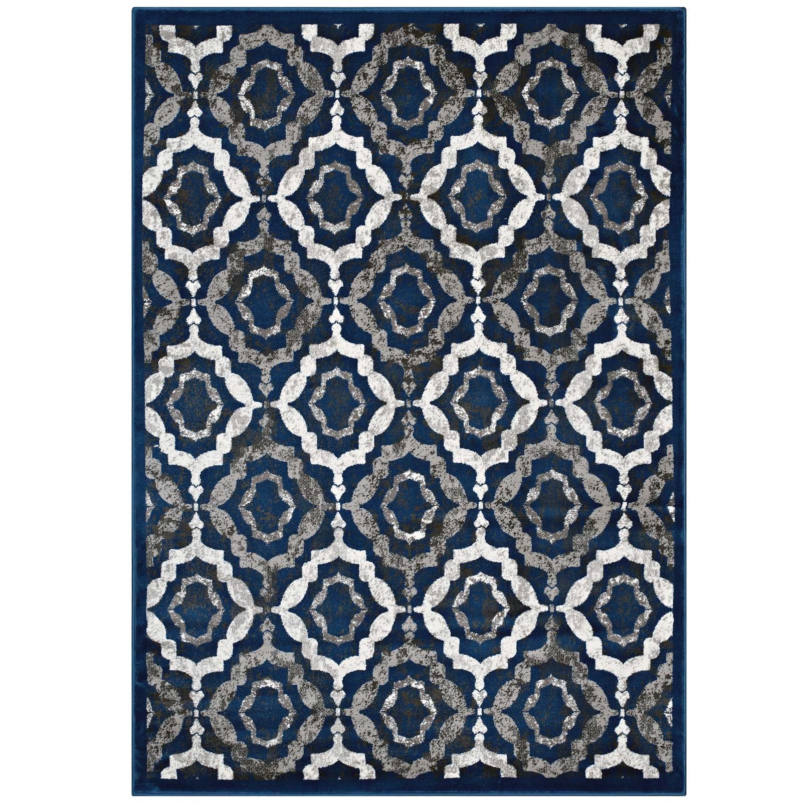 Kalinda Rustic Vintage Moroccan Trellis 8x10 Area Rug