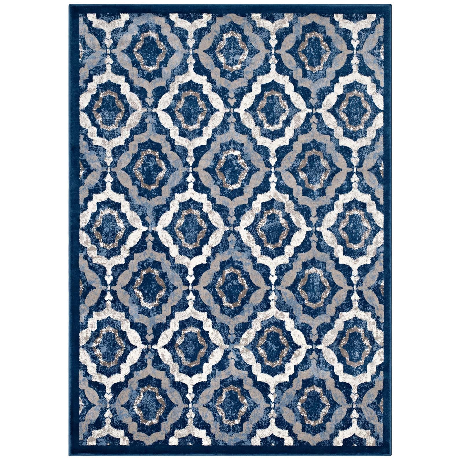 Kalinda Rustic Vintage Moroccan Trellis 5x8 Area Rug