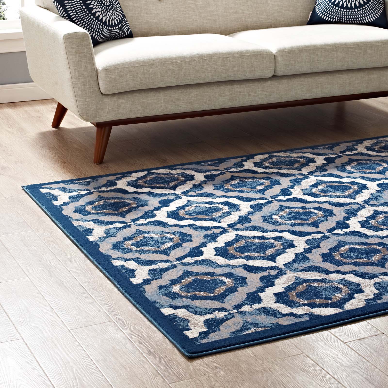 Kalinda Rustic Vintage Moroccan Trellis 5x8 Area Rug