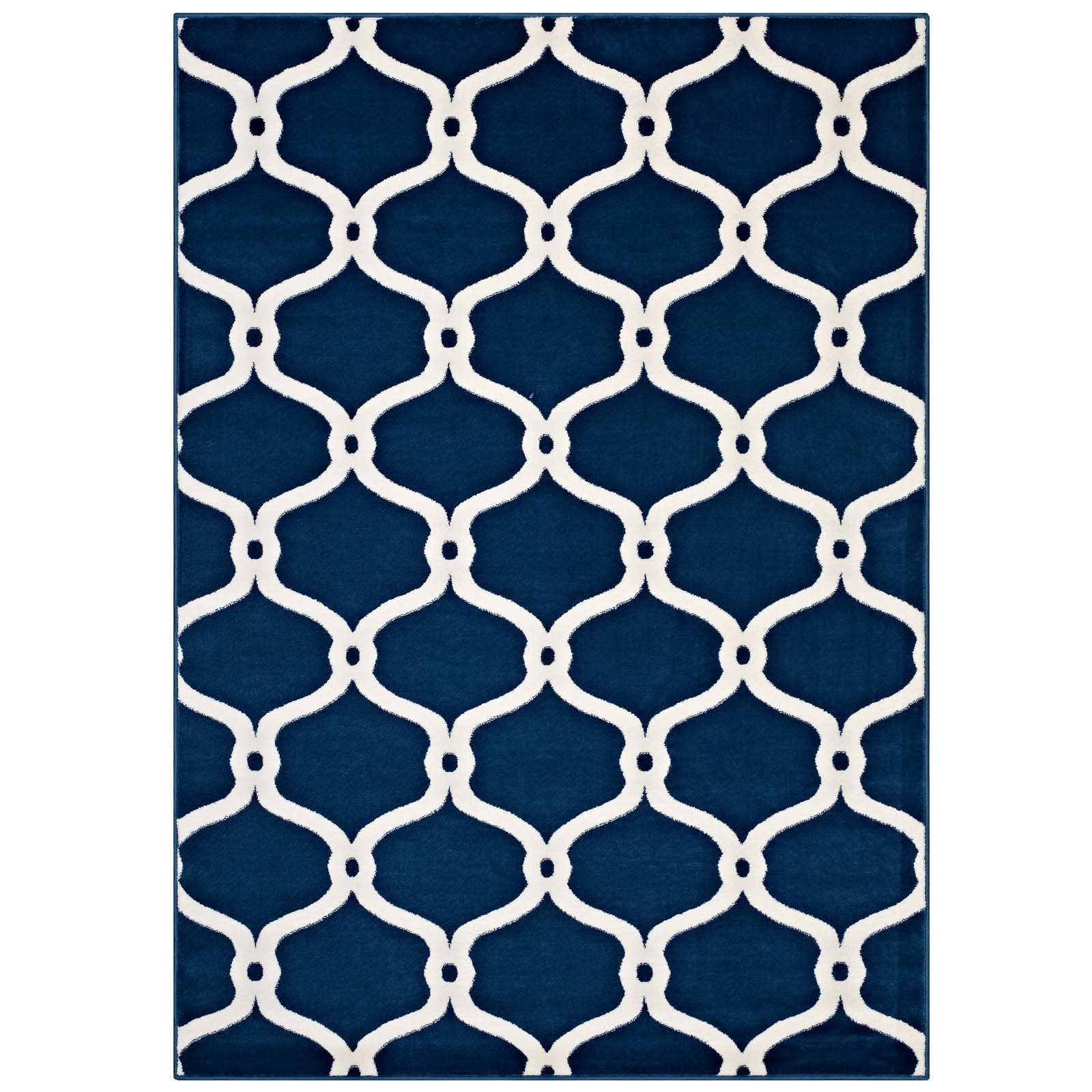 Beltara Chain Link Transitional Trellis 5x8 Area Rug