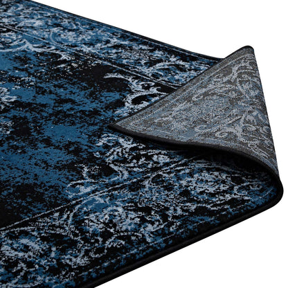 Gamela Rustic Vintage Ornate Floral Medallion 8x10 Area Rug